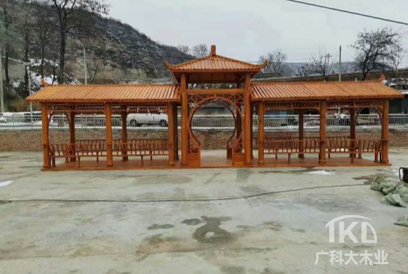 實木走廊 碳化木走廊制作